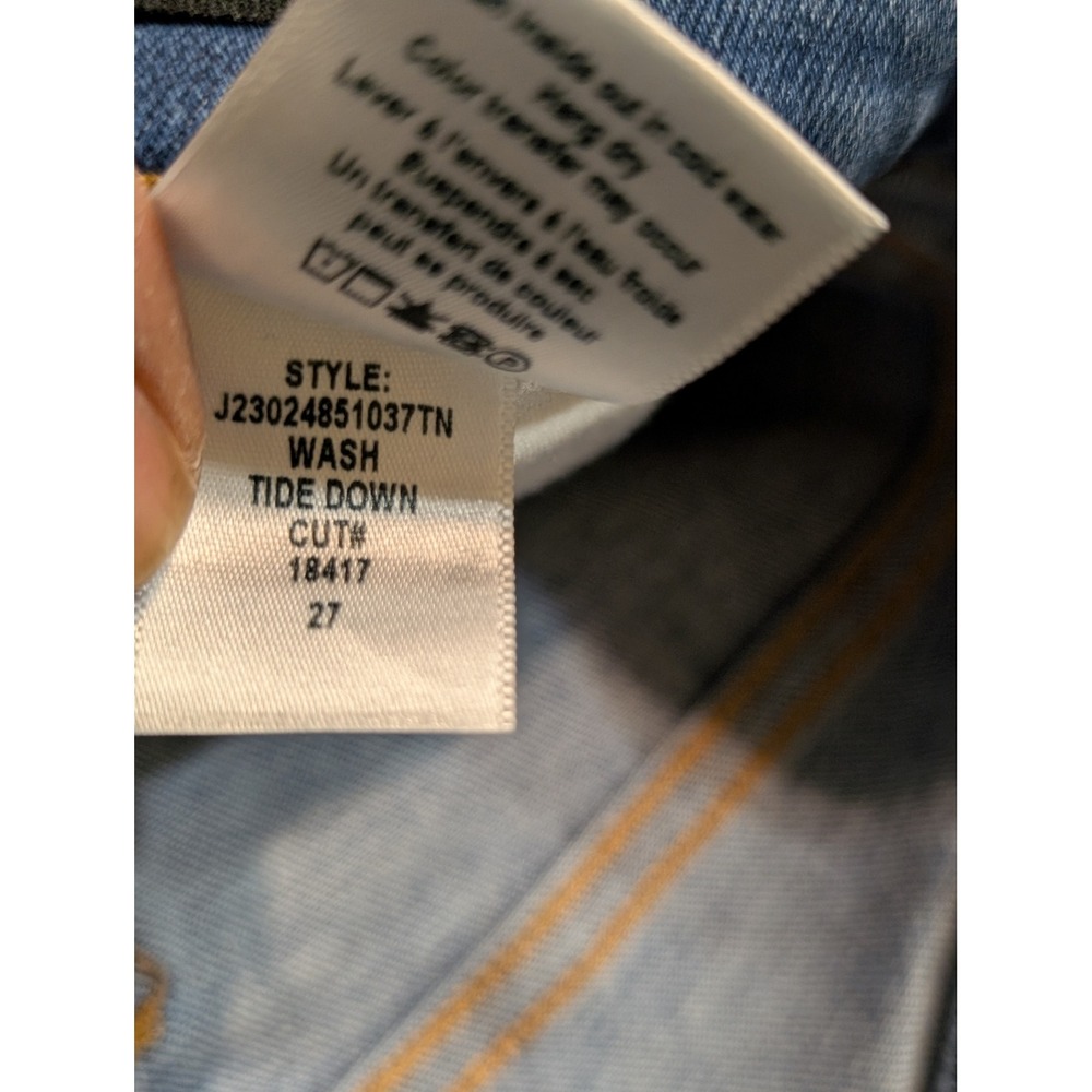 Veronica Beard Carson Ankle Flare High Rise Jeans Tide Down Blue Size 27 - Picture 7 of 8
